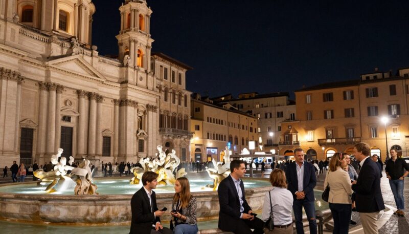 trg navona noću trg navona noću